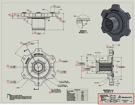 technical drawing for cnc parts